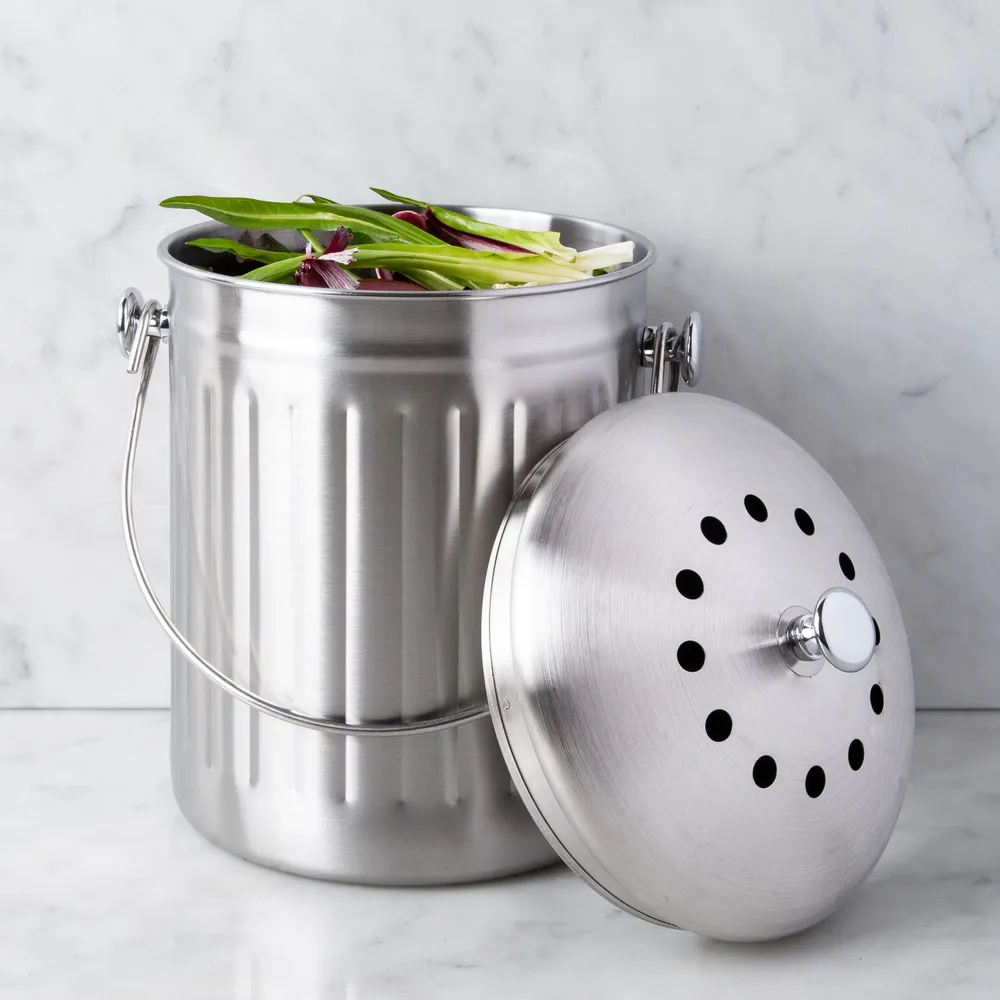 KSP Eco Metal Compost Pail (Stainless Steel)