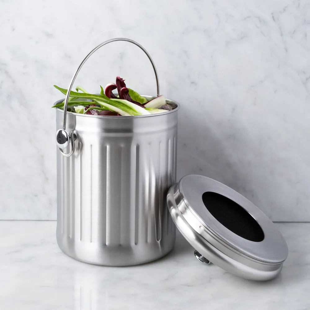 KSP Eco Metal Compost Pail (Stainless Steel)