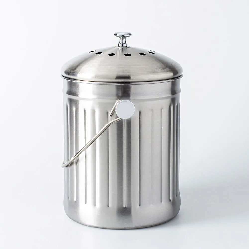 KSP Eco Metal Compost Pail (Stainless Steel)