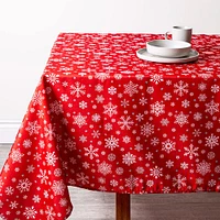 Easycare Christmas 'Miracle' Polyester Tablecloth 58x78" (Red/White)