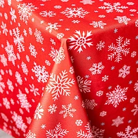 Easycare Christmas 'Miracle' Polyester Tablecloth 58x94" (Red/White)