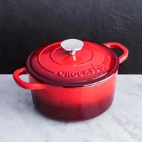 Crock Pot Artisan 2-Tone Cast Iron Round 2.8L Dutch Oven (Red)