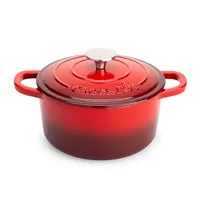 Crock Pot Artisan 2-Tone Cast Iron Round 2.8L Dutch Oven (Red)