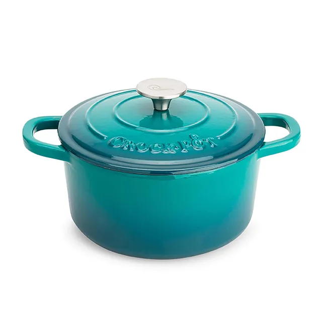 Crock Pot Artisan 2-Tone Cast Iron Round 4.7L Dutch Oven (Red