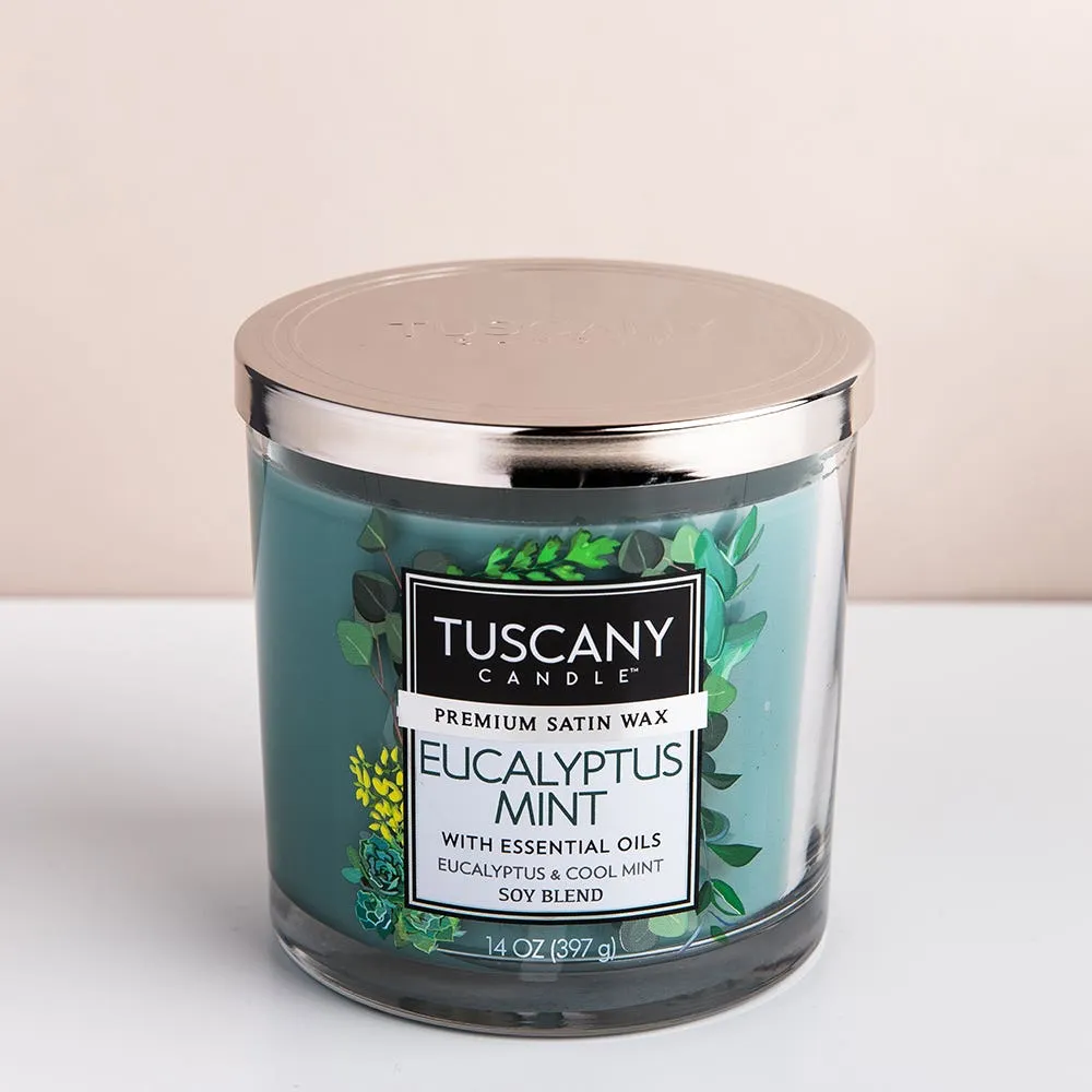 Empire Tuscany 'Eucalyptus Mint' 3-Wick Glass Jar Candle