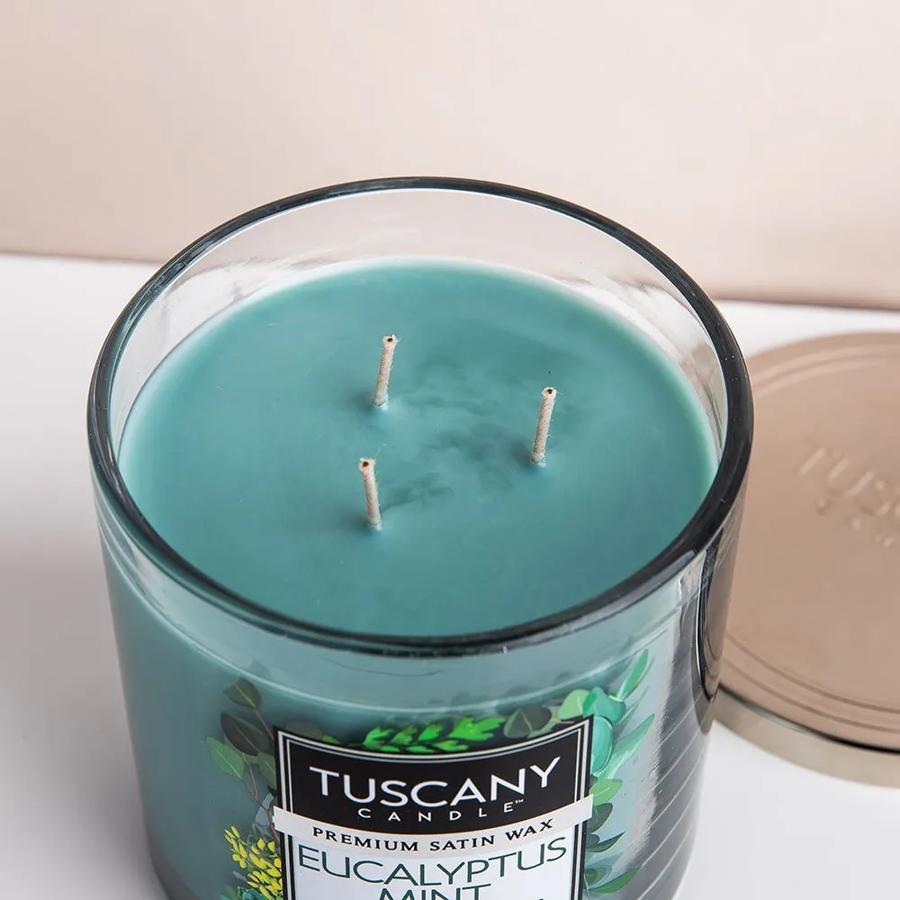 Empire Tuscany 'Eucalyptus Mint' 3-Wick Glass Jar Candle