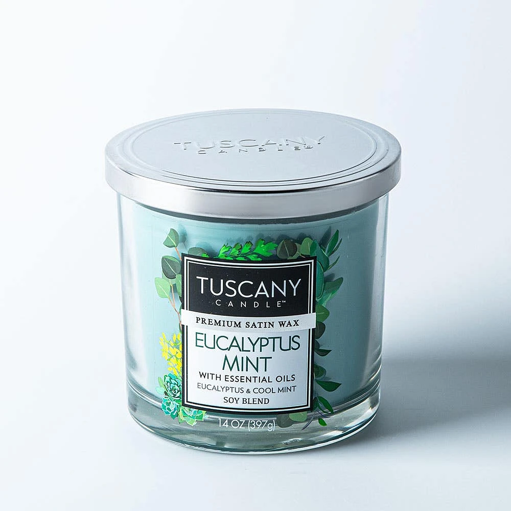 Empire Tuscany 'Eucalyptus Mint' 3-Wick Glass Jar Candle