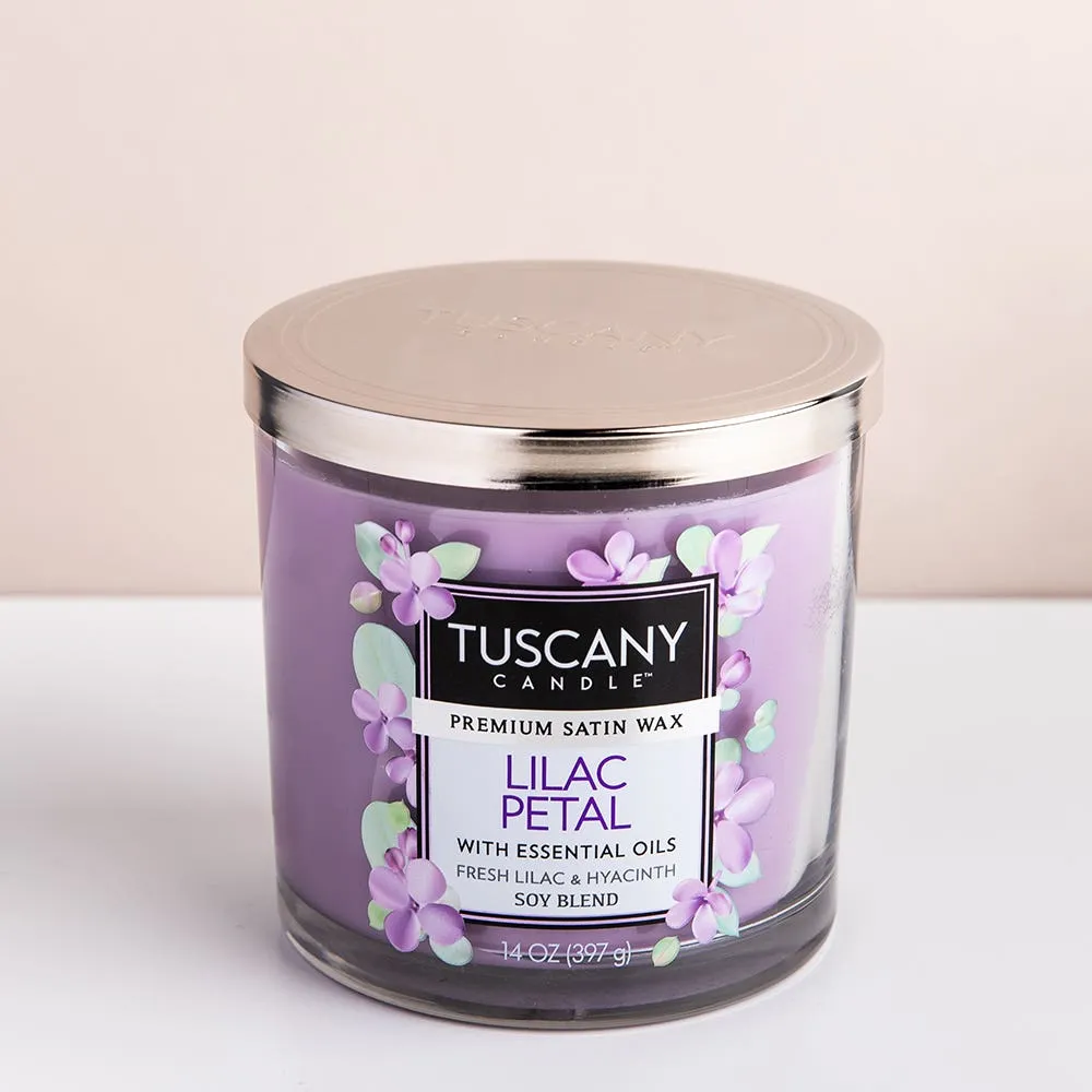 Empire Tuscany 'Lilac Petal' 3-Wick Glass Jar Candle