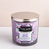 Empire Tuscany 'Lilac Petal' 3-Wick Glass Jar Candle