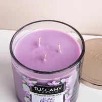 Empire Tuscany 'Lilac Petal' 3-Wick Glass Jar Candle