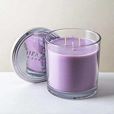 Empire Tuscany 'Lilac Petal' 3-Wick Glass Jar Candle