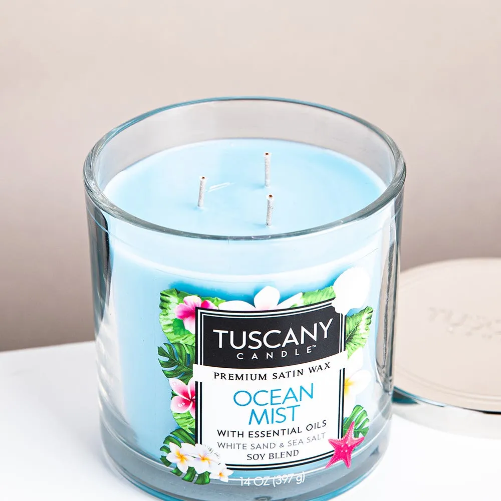 Empire Tuscany 'Ocean Mist' 3-Wick Glass Jar Candle