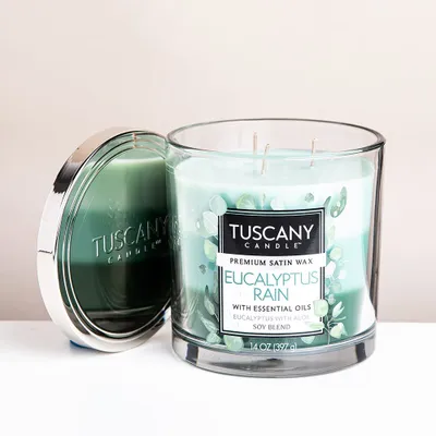Empire Tuscany 'Eucalyptus Rain' 3-Wick Glass Jar Candle