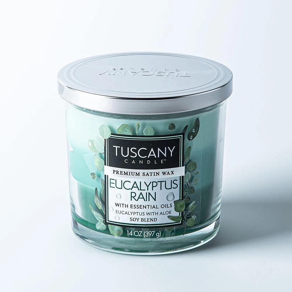 Empire Tuscany 'Eucalyptus Rain' 3-Wick Glass Jar Candle