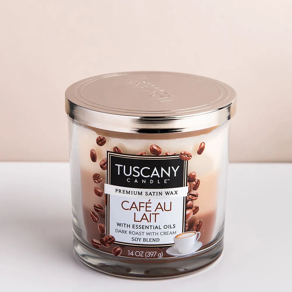 Empire Tuscany 'Cafe Au Lait' 3-Wick Glass Jar Candle