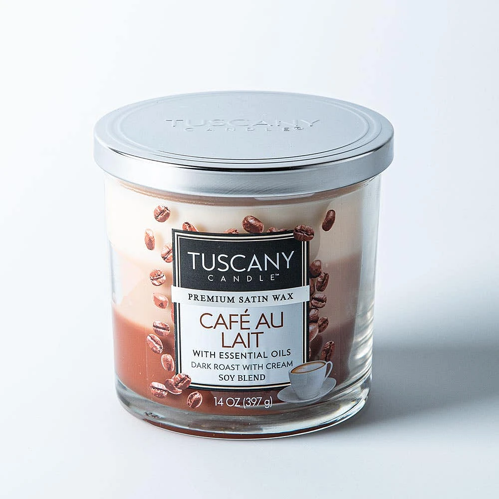 Empire Tuscany 'Cafe Au Lait' 3-Wick Glass Jar Candle