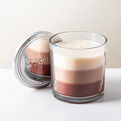 Empire Tuscany 'Cafe Au Lait' 3-Wick Glass Jar Candle