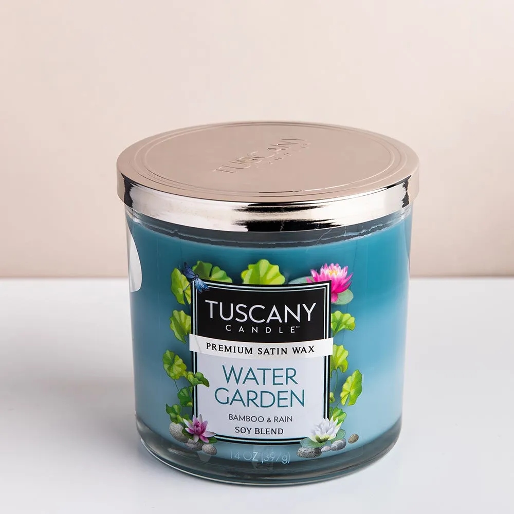 Empire Tuscany 'Water Garden' 3-Wick Glass Jar Candle