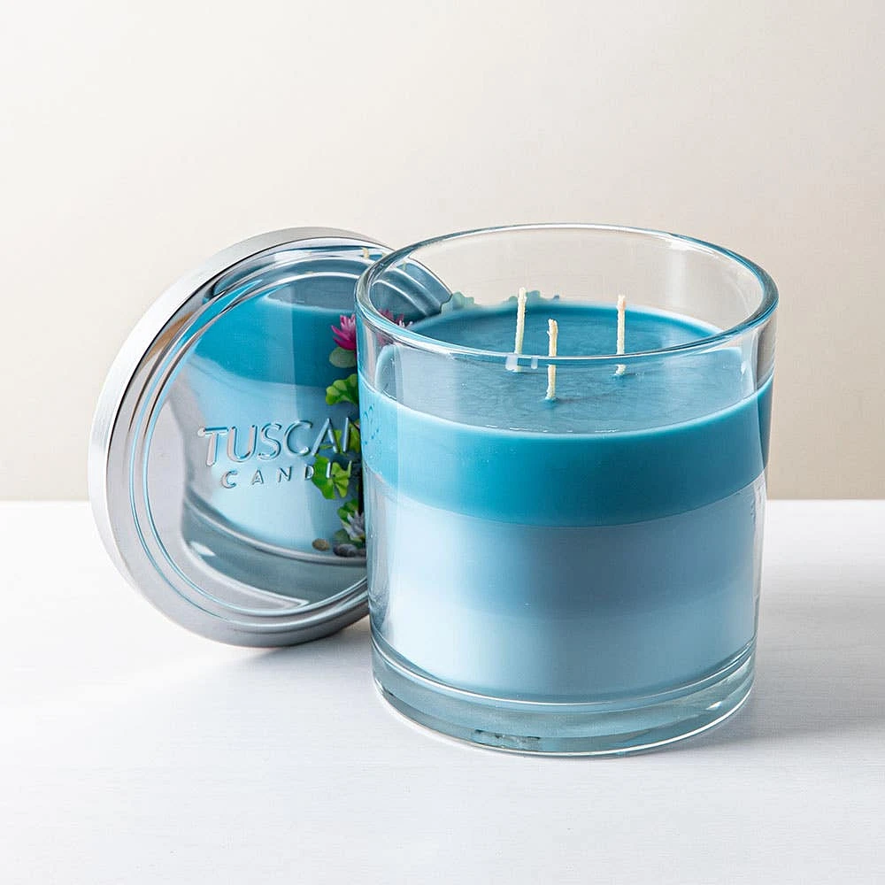 Empire Tuscany 'Water Garden' 3-Wick Glass Jar Candle