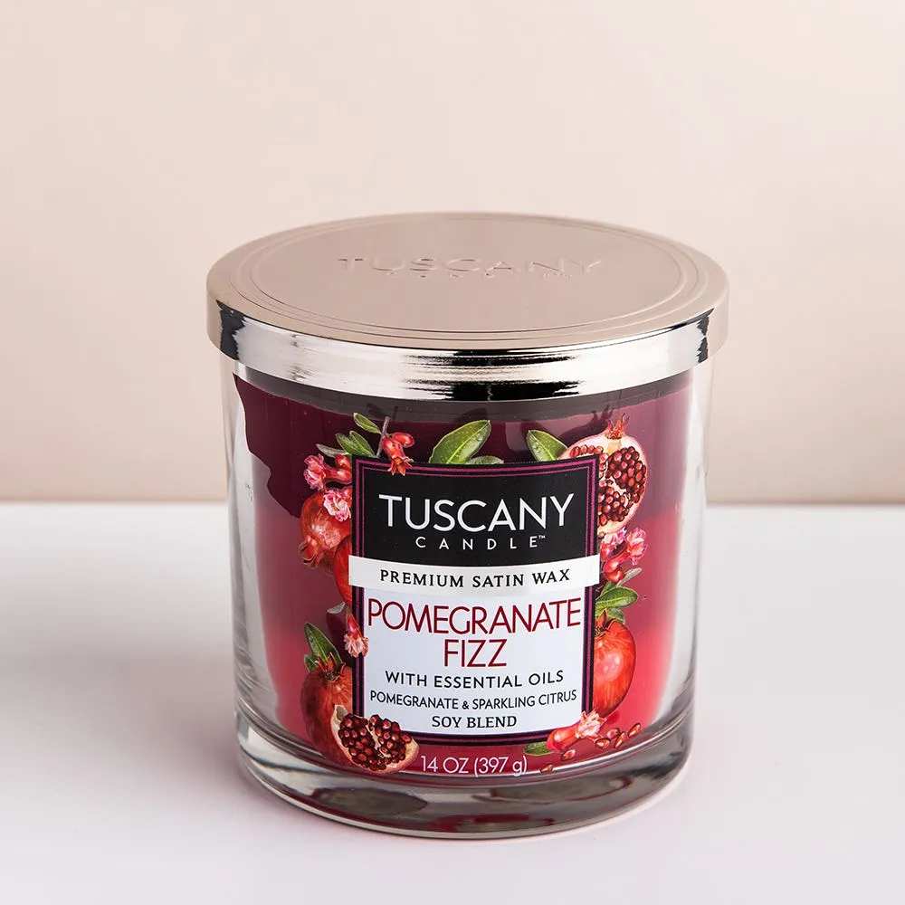 Empire Tuscany 'Pomegranate Fizz' 3-Wick Glass Jar Candle