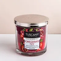 Empire Tuscany 'Pomegranate Fizz' 3-Wick Glass Jar Candle