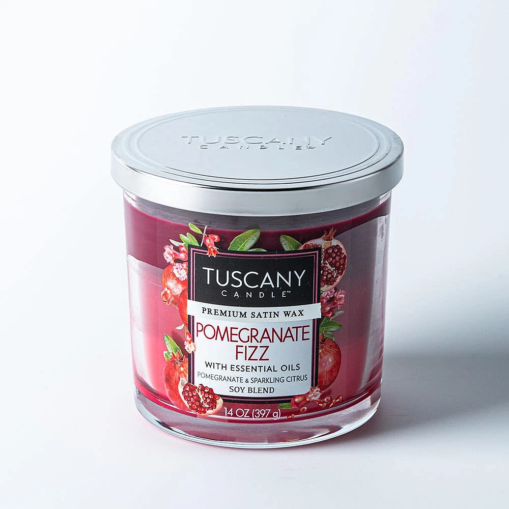 Empire Tuscany 'Pomegranate Fizz' 3-Wick Glass Jar Candle