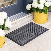KSP Tufted Rubber Backed 'Welcome' Doormat (Grey)
