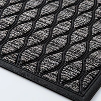 KSP Tufted Rubber Backed 'Diamond Wave' Doormat (Grey)