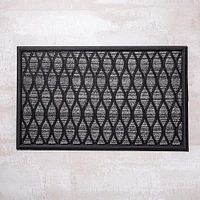 KSP Tufted Rubber Backed 'Diamond Wave' Doormat (Grey)