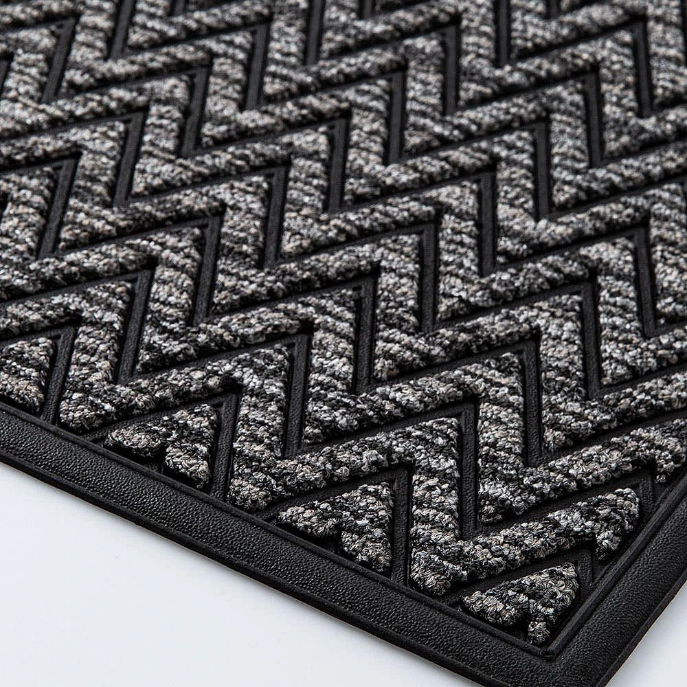 KSP Tufted Rubber Backed 'Chevron' Doormat (Grey)