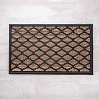 KSP Tufted Rubber Backed 'Lozenge' Doormat (Brown)