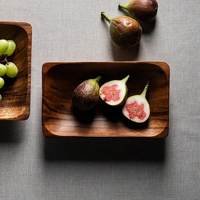 KSP Tala Acacia Wood Rectangular Serving Tray Medium 20 x 13 x 4 cm