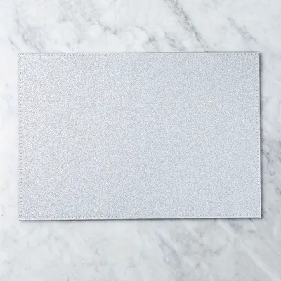 KSP Christmas Hardboard 'Glitter' Placemat (Silver)