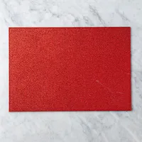 KSP Christmas Hardboard 'Glitter' Placemat (Red)