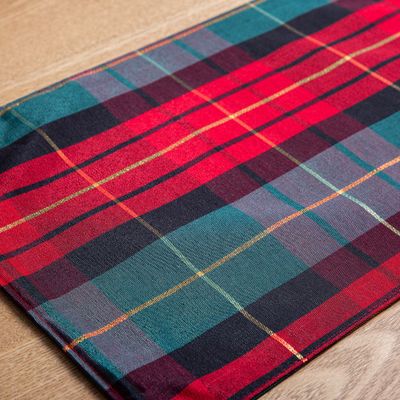 Harman Christmas Traditional Check Polyester Placemat (Multi Colour)