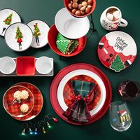 Harman Christmas Traditional Check Napkin - Set of 4 (Red/Green)