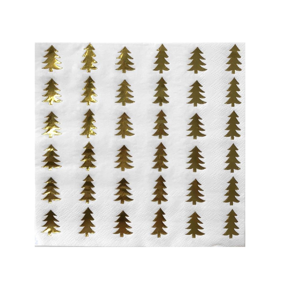 Harman Christmas 3-Ply 'Tree' Paper Napkin - Set of 20 (Gold)