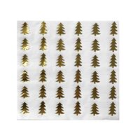 Harman Christmas 3-Ply 'Tree' Paper Napkin - Set of 20 (Gold)