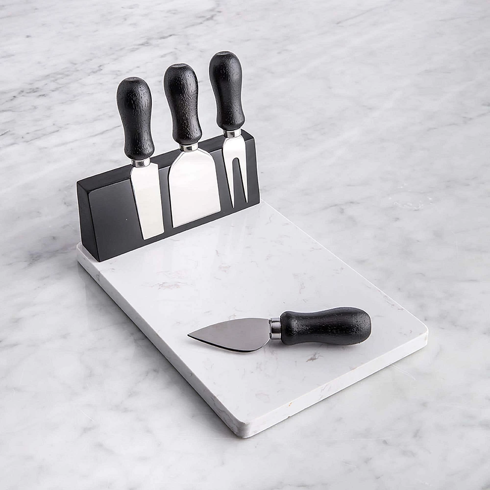 KSP Fromage Cheese Board with Tools - Set of 5 (Black)