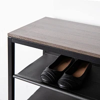 KSP Soul 6-Tier Shoe Rack (Black/Wood)