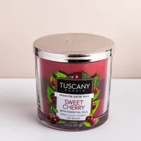 Empire Tuscany 'Sweet Cherry' 3-Wick Glass Jar Candle