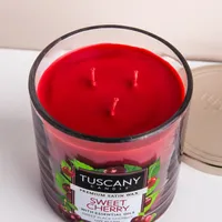 Empire Tuscany 'Sweet Cherry' 3-Wick Glass Jar Candle