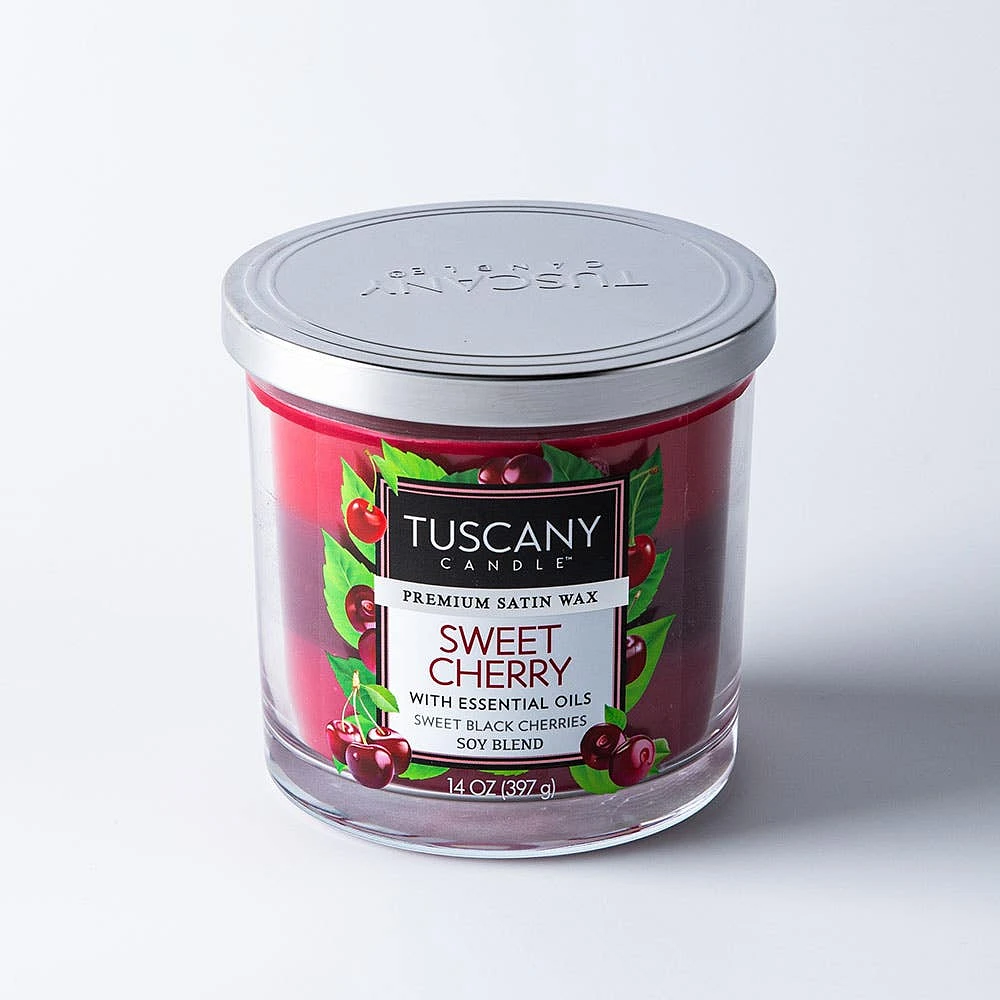 Empire Tuscany 'Sweet Cherry' 3-Wick Glass Jar Candle