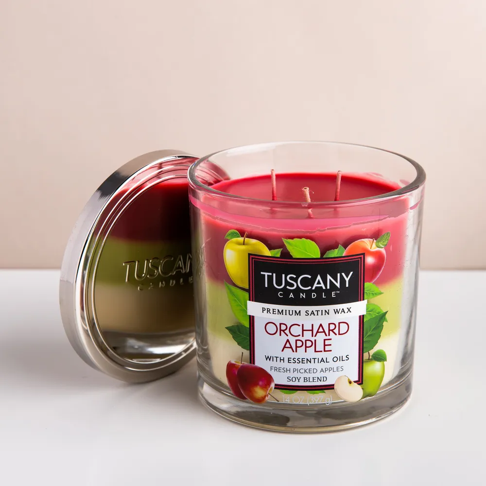 Empire Tuscany 'Orchard Apple' 3-Wick Glass Jar Candle