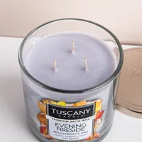 Empire Tuscany 'Evening Fireside' 3-Wick Glass Jar Candle