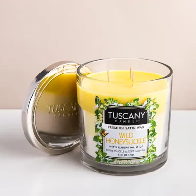 Empire Tuscany 'Wild Honeysuckle' 3-Wick Glass Jar Candle