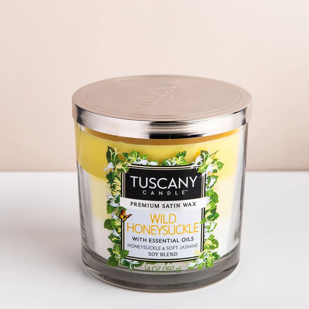 Empire Tuscany 'Wild Honeysuckle' 3-Wick Glass Jar Candle