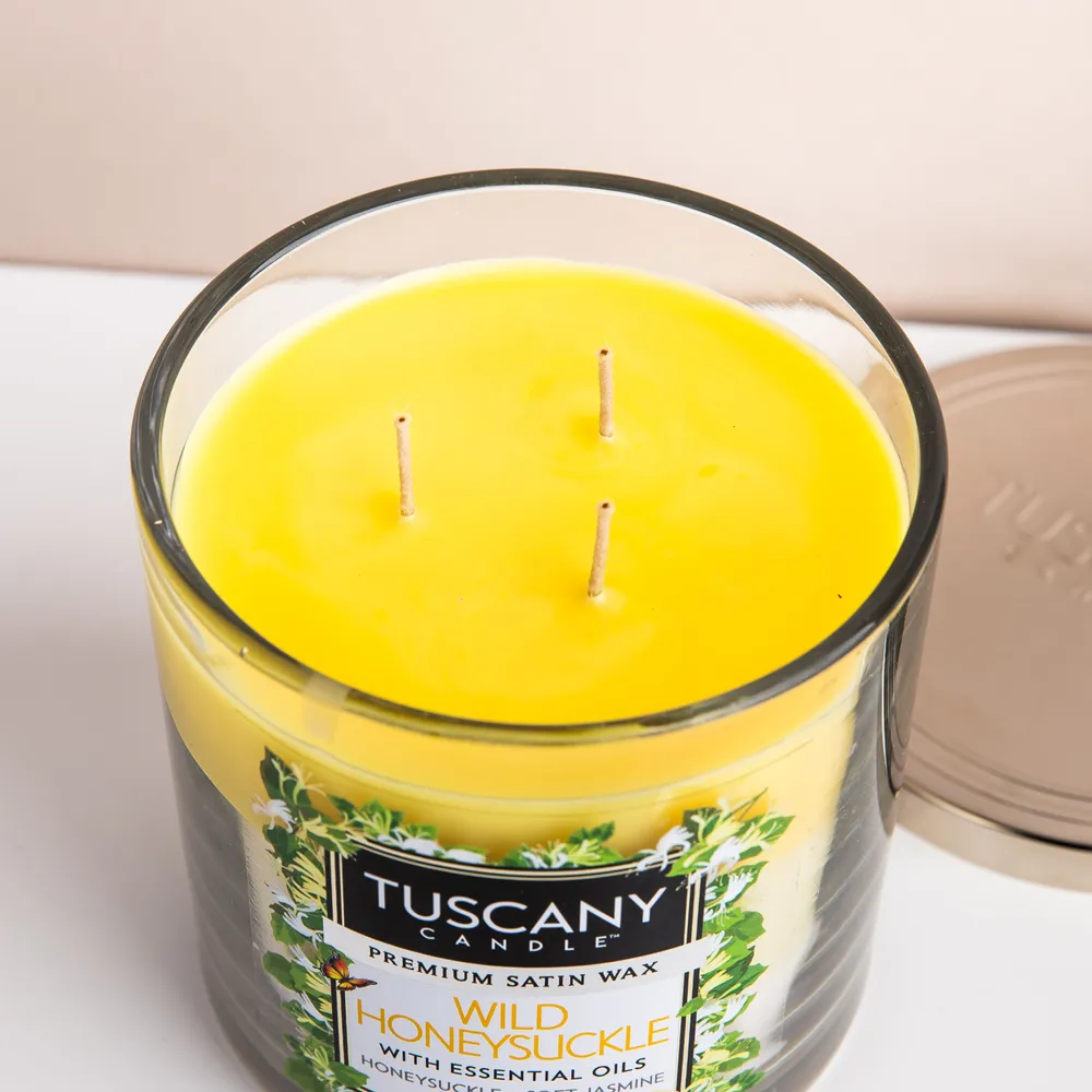 Empire Tuscany 'Wild Honeysuckle' 3-Wick Glass Jar Candle