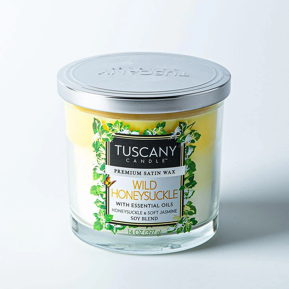 Empire Tuscany 'Wild Honeysuckle' 3-Wick Glass Jar Candle