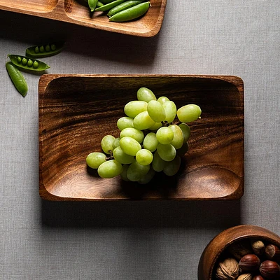 KSP Tala Acacia Wood Rectangular Serving Tray Large 26 x 17 x 4 cm